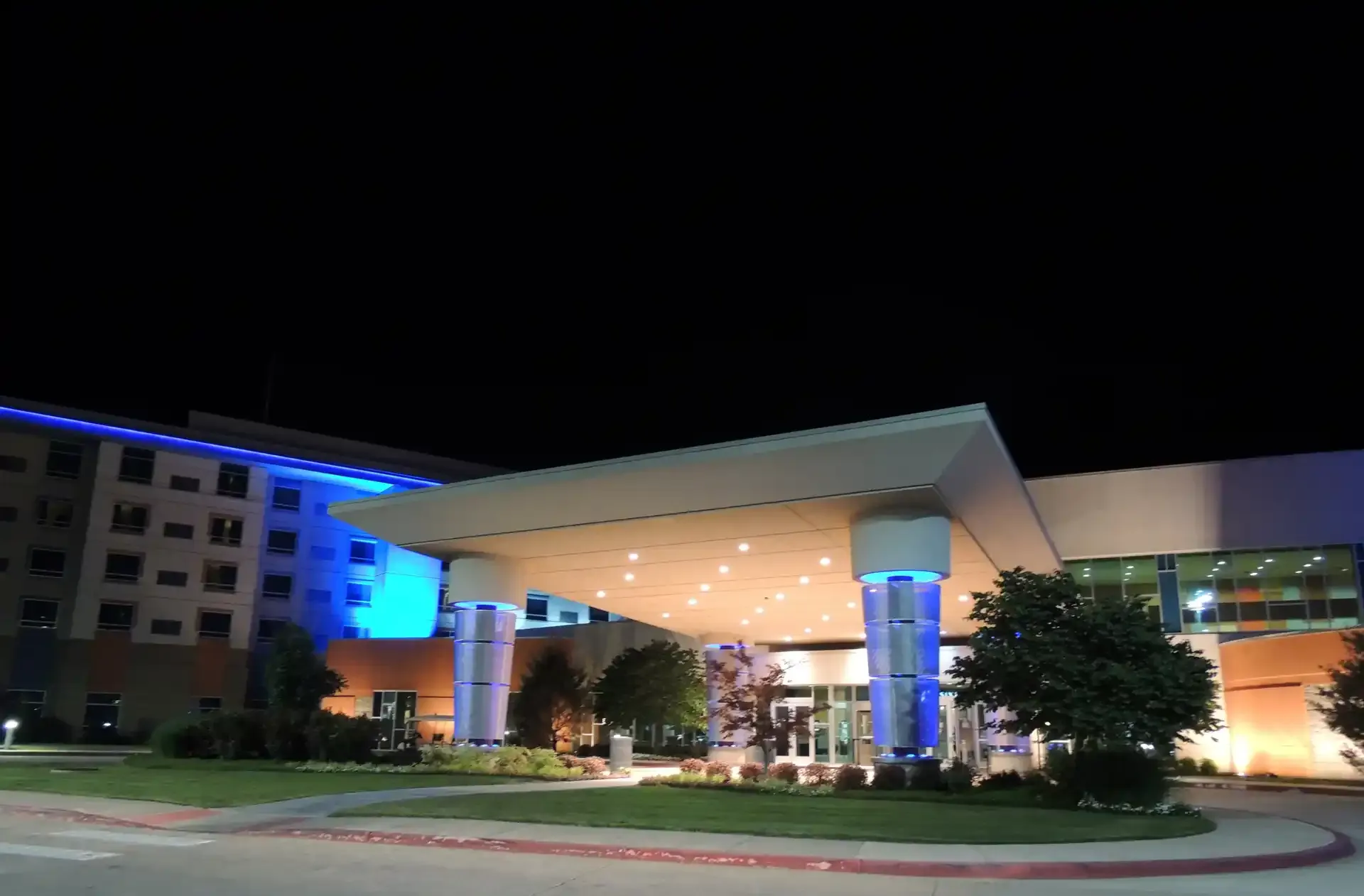 Resort evening with space for dinner and conversation
